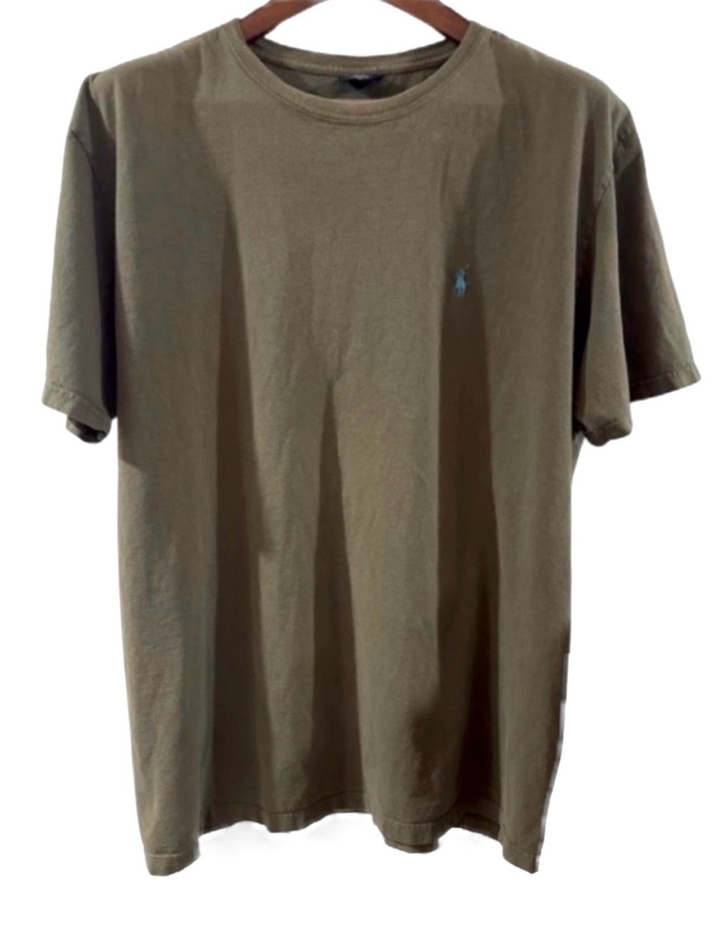 VTG Y2K Polo Ralph Lauren Olive Green Crewneck T-Shirt Size Men’s Large